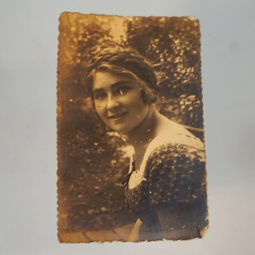 Young Lady 3 Antique Vintage Real Black And White Photos Germany